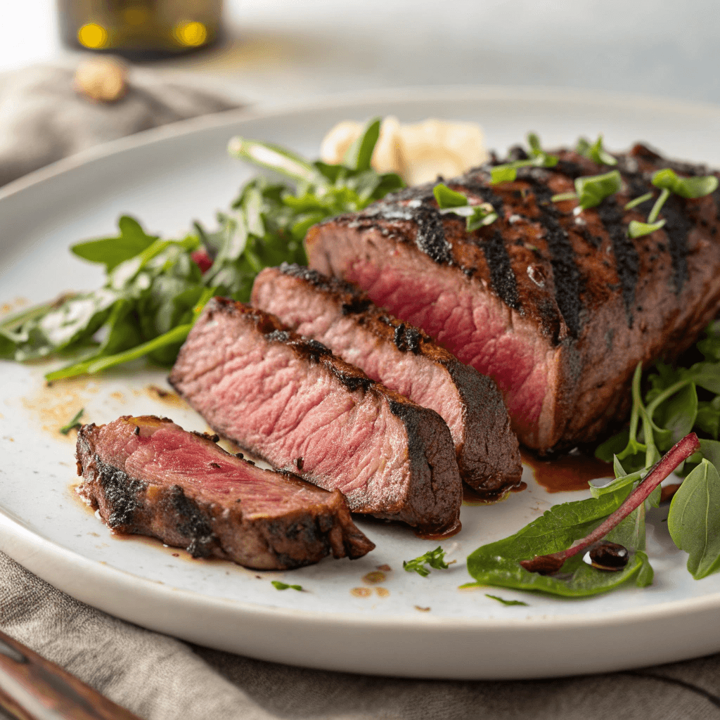 beef loin flat iron steak label