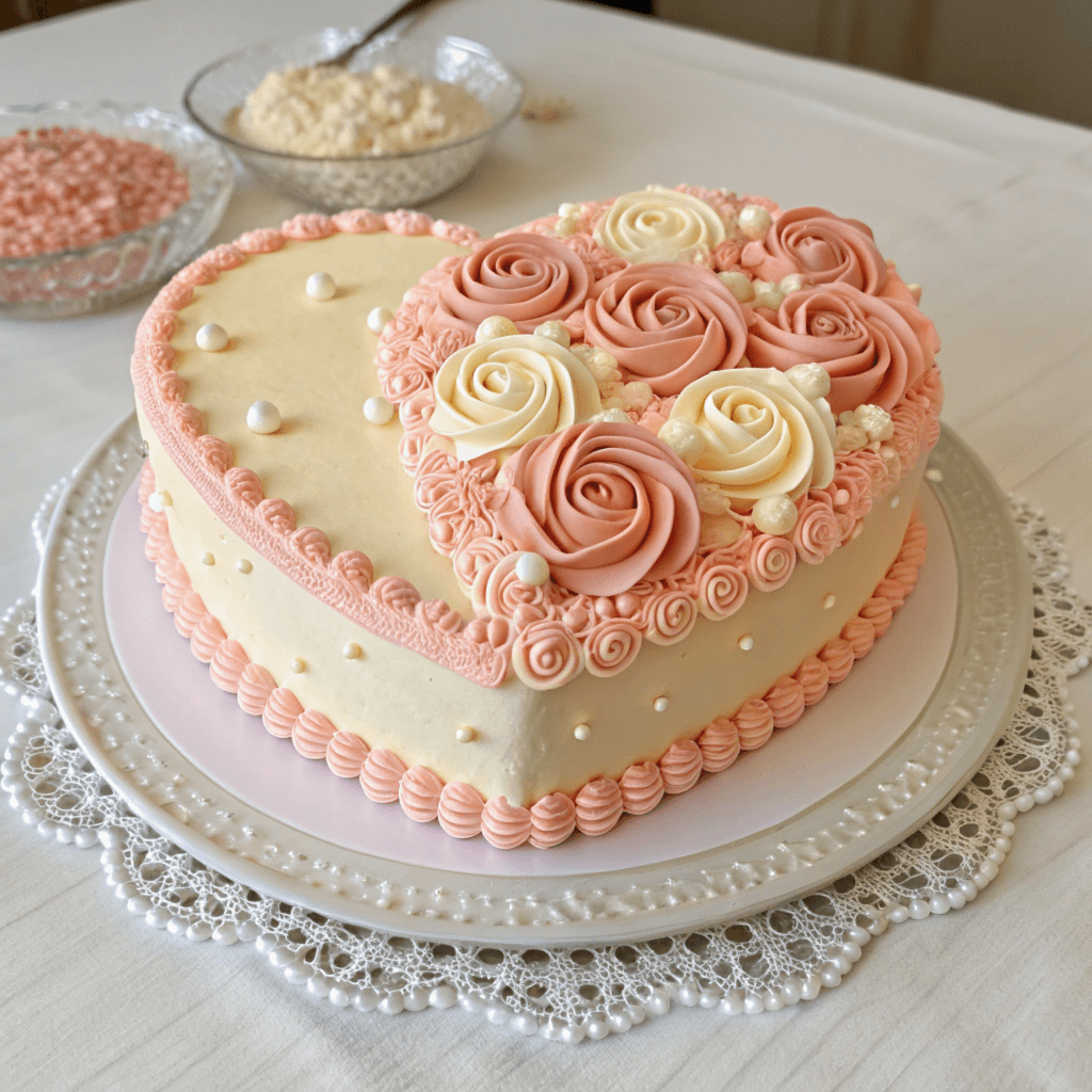 vintage heart cake​