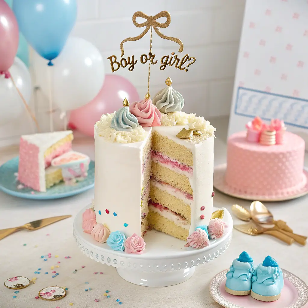 gender reveal cake