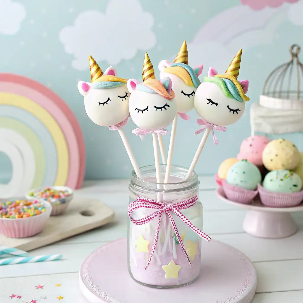 unicorn cake pops